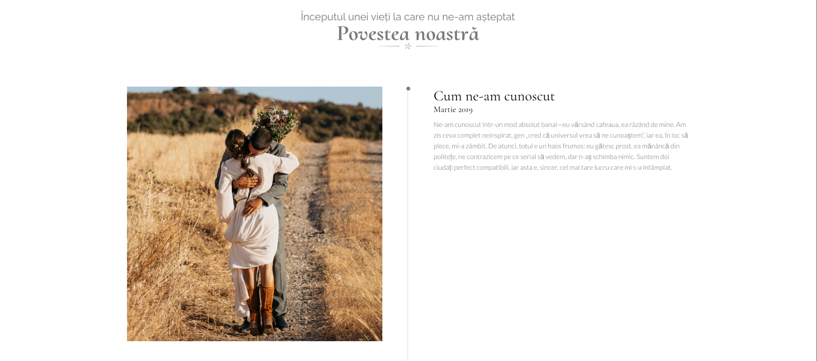tema personalizată pentru site de nuntă